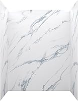 Vista 1 de Miseno MSW786032 ReadySet 60 "x 32" X 78" Kit de pared de ducha de alcoba de cinco paneles - Blanco Carrara