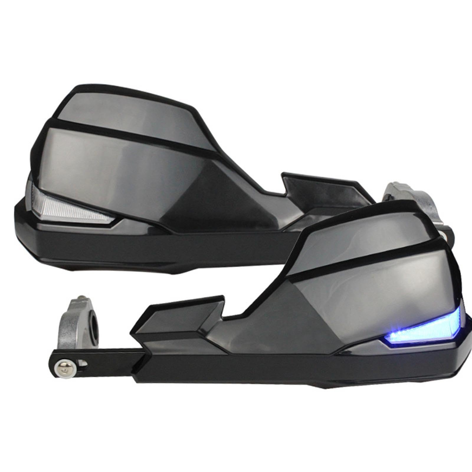 Paramani per motociclette progettati per la sicurezza con illuminazione a LED efficace per la guida notturna. Parti per paramani. con luce a LED.