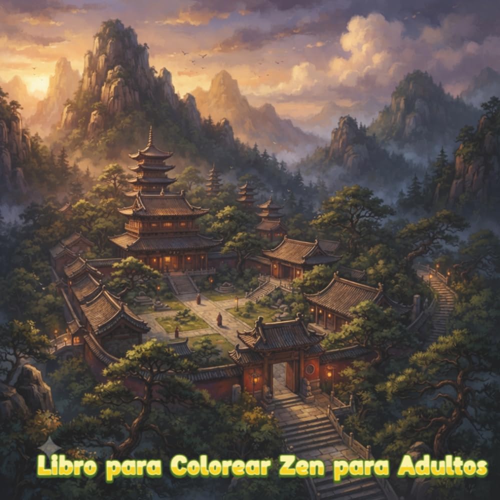 Libro para Colorear Zen para Adultos: Diseños relajantes y conscientes, arte de Buda, mandalas y escenas pacíficas para la relajación