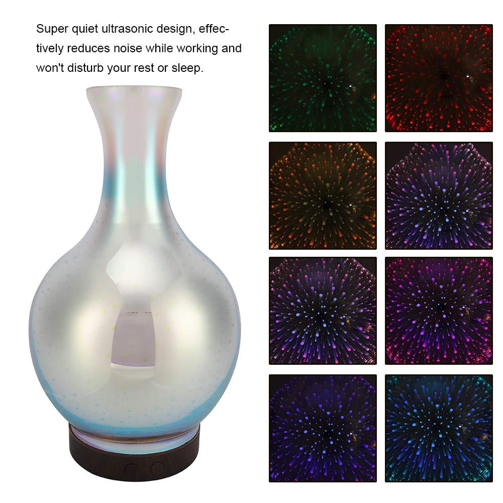 Umidificatore diffusore di aromi ad ultrasuoni 100 ml con luce notturna a LED per il relax dell'aromaterapia in camera da letto