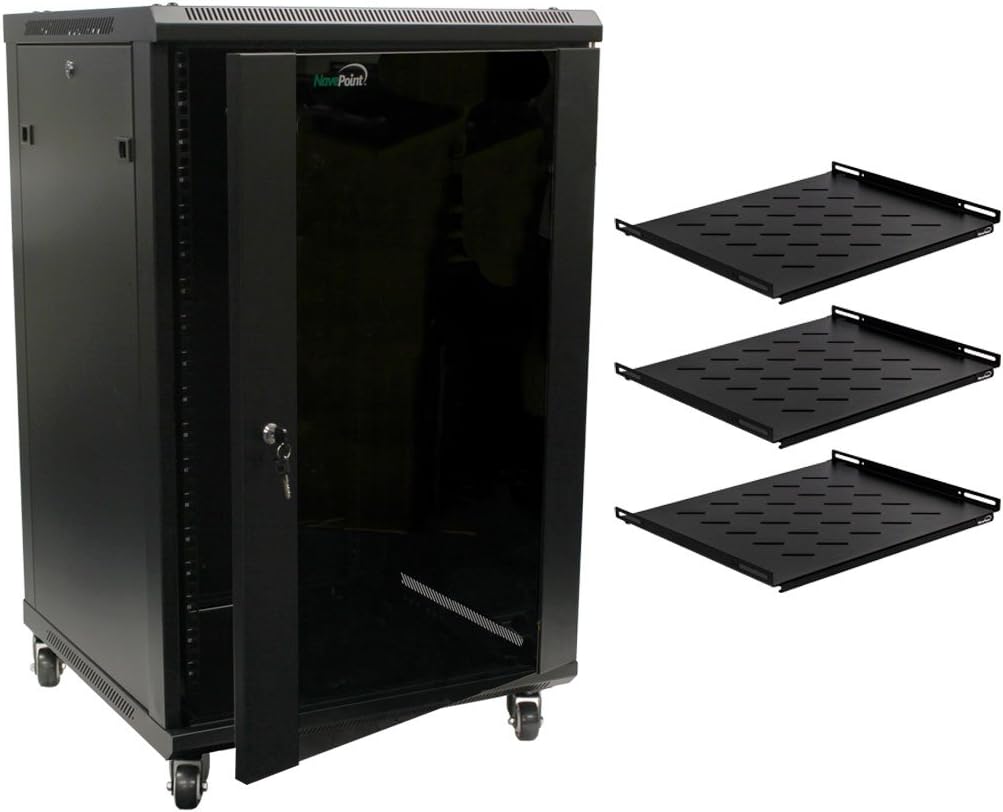 Amazon.com: NavePoint 18U Wall Mount Server Data Cabinet 24 Inch Depth ...