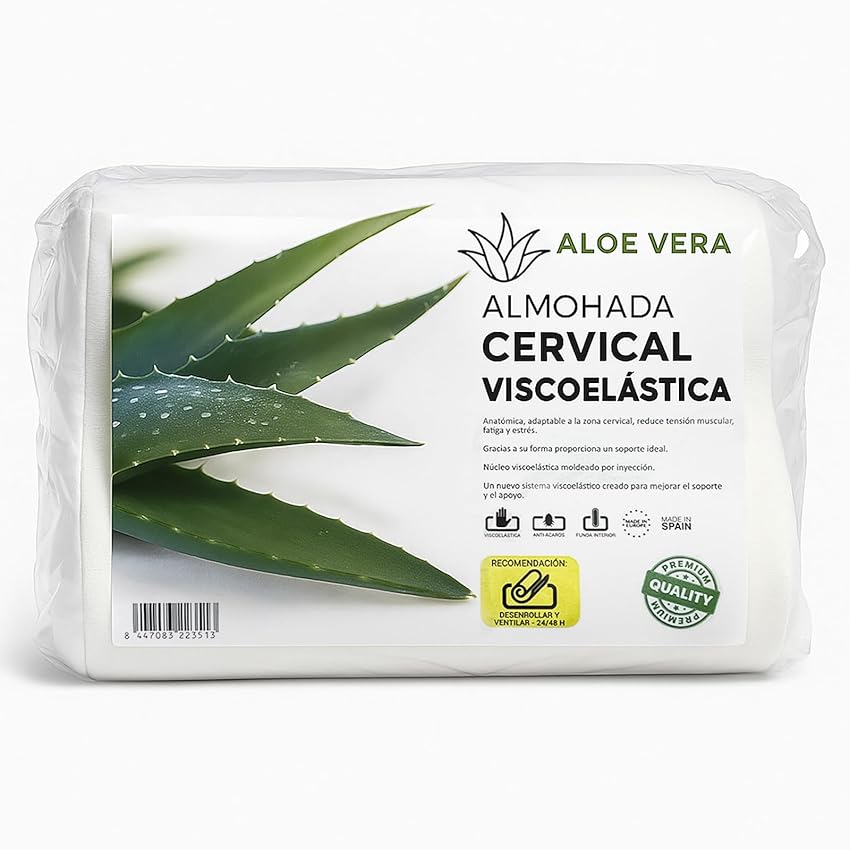 Thumbnail 5 de DUÉRMETE ONLINE Almohada Viscoelástica Aloe Vera 💤 80x40 cm