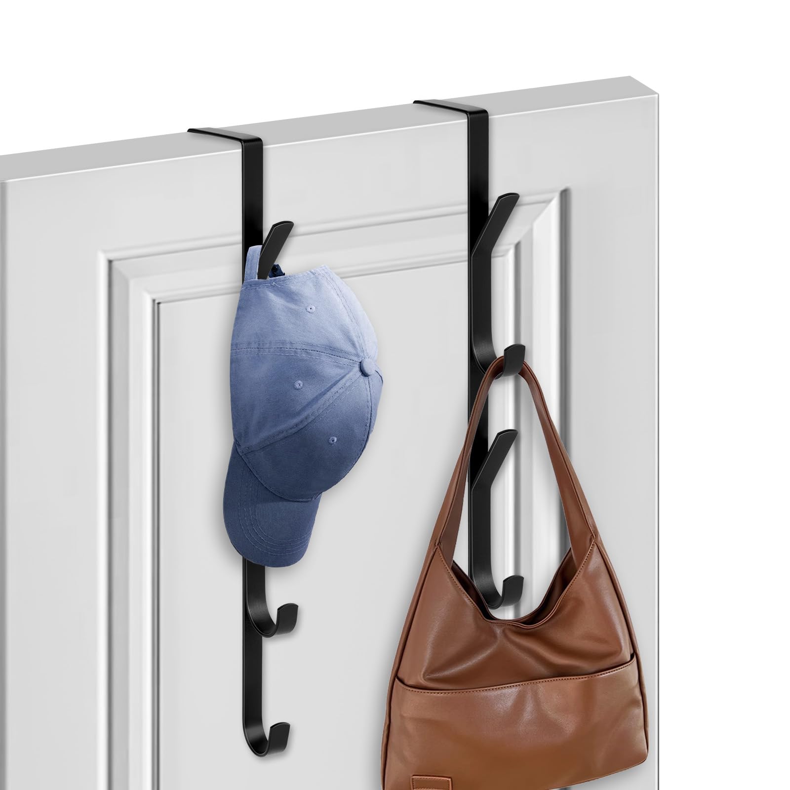 Ganci Sopra la Porta 2+5, Appendiapiti Verticale Acciaio Inox