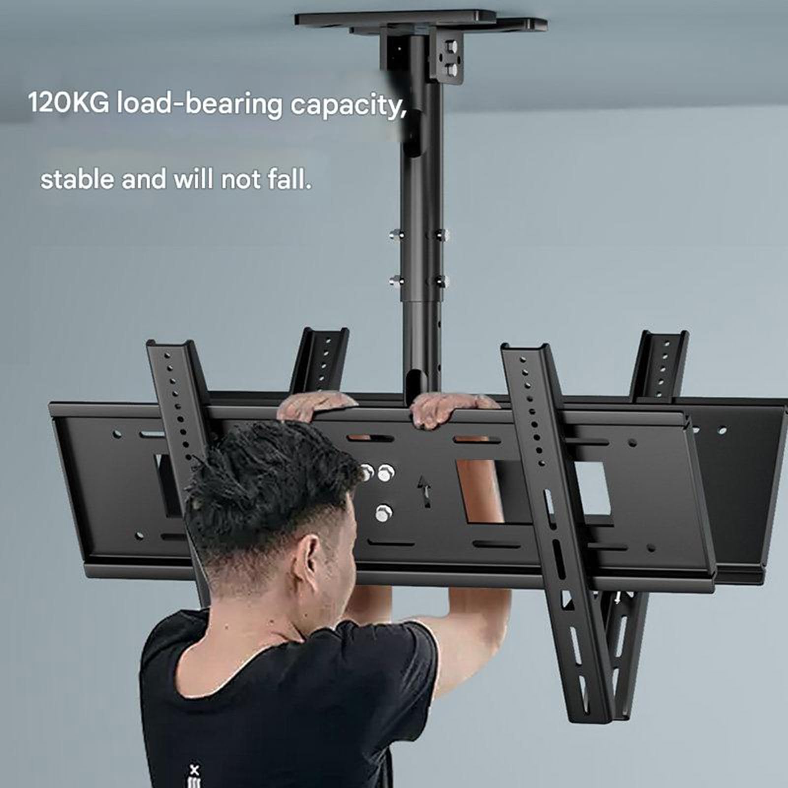 Supporto TV da soffitto per TV da 26-75", double-face, inclinabile, girevole a 360°