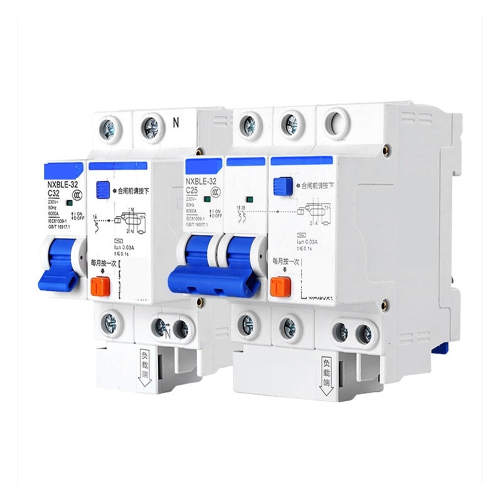 Interrupteur avec disjoncteur de protection NXBLE-323PC16 32A 63A tableau électrique - 3