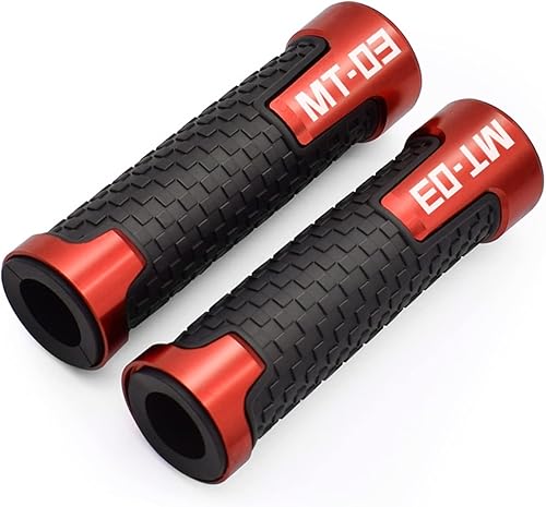 Miniatura 6 de Manillar de motocicleta de 220.945 in empuñaduras de manillar de motocicleta CNC de goma para Yamaha MT03 MT 03 MT-03 MT-03 Accesorios Mango de