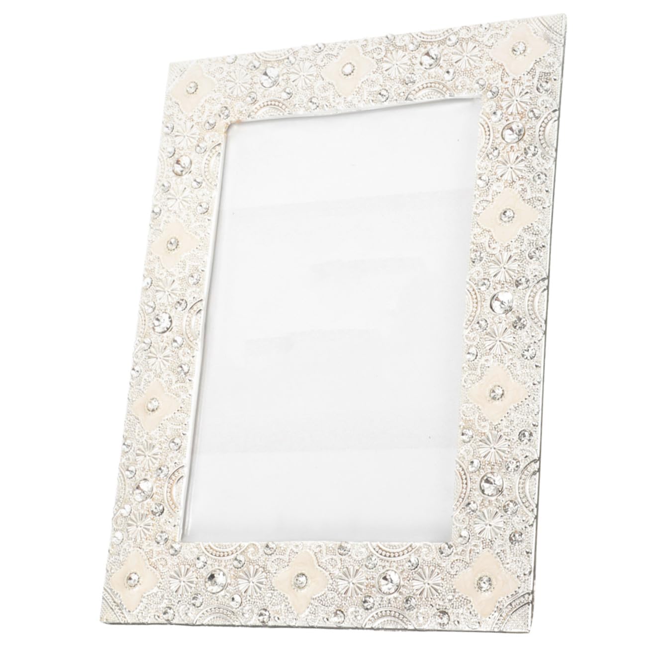 Cadre photo argenté Amosfun floral de bureau pour décoration de maison