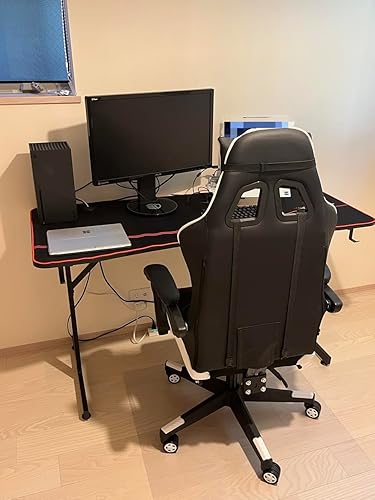 GTRACING ゲーミングデスク T02 レッド 幅140cm×奥行60cm