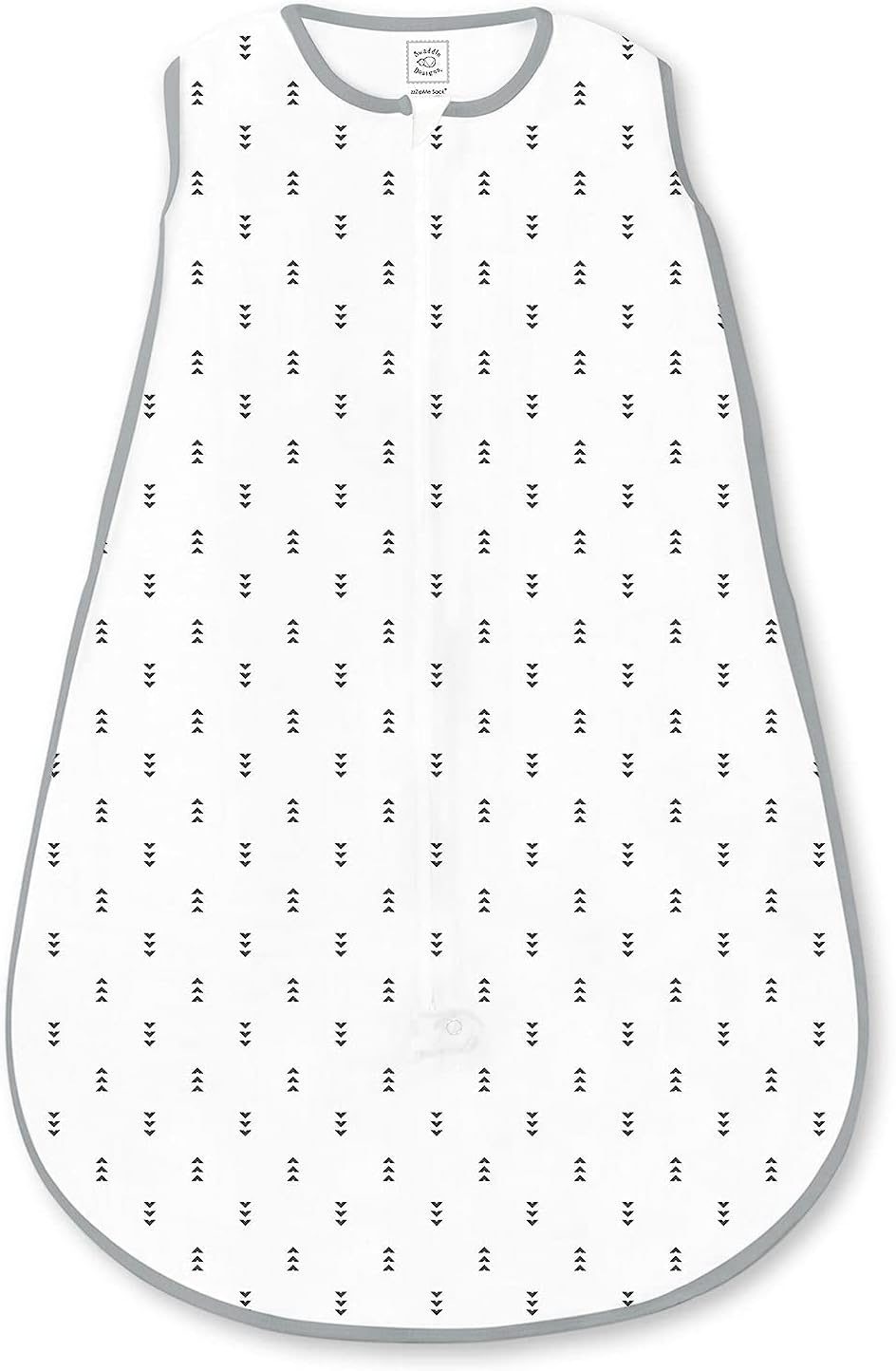 SwaddleDesigns Cotton Knit Sleeping Sack, Sleeveless Wearable blanket with 2-Way Zipper, Black Tiny Arrows, Small, 0-6 Months