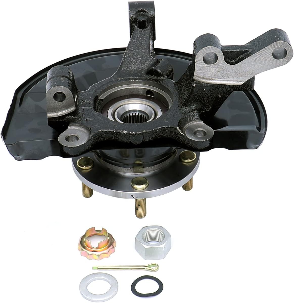 698-411 Front Left Driver Side Steering Knuckle Axle Housing Direct Replacement Wheel Hub Compatible with 2007-2012 Caliber and 2007-2017 Compass/Patriot