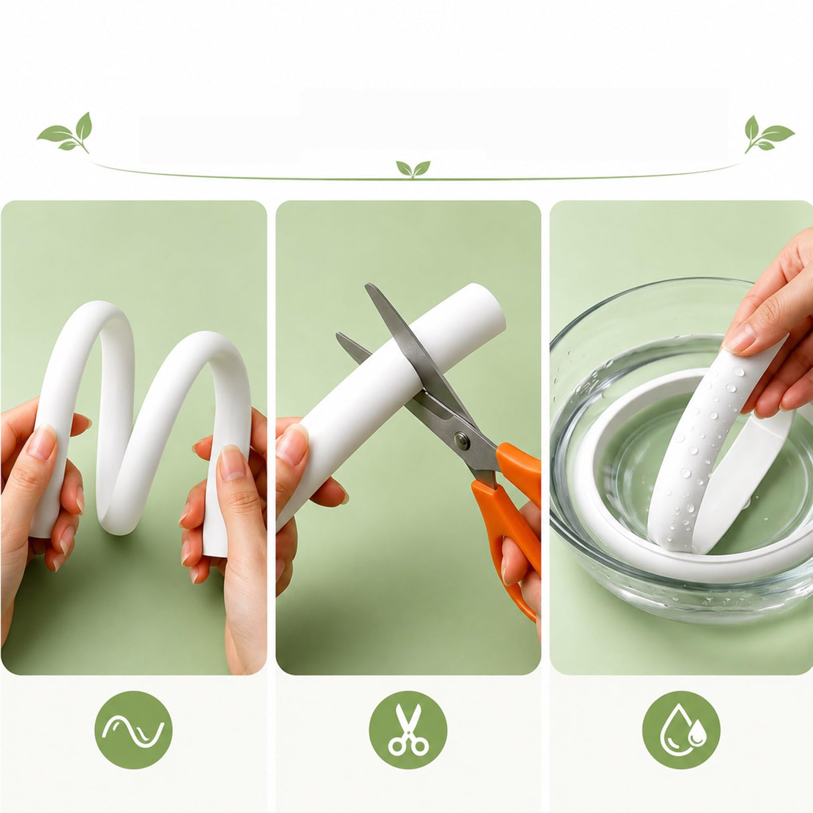 Elastyczna Listwa Ozdobna PVC 5cm/1.96“ Wąska DIY Listwa Dekoracyjna Do Malowania Wodoodporna Listwa Wykończeniowa Do Ścian, Sufitów, Szafek I Luster White,7M