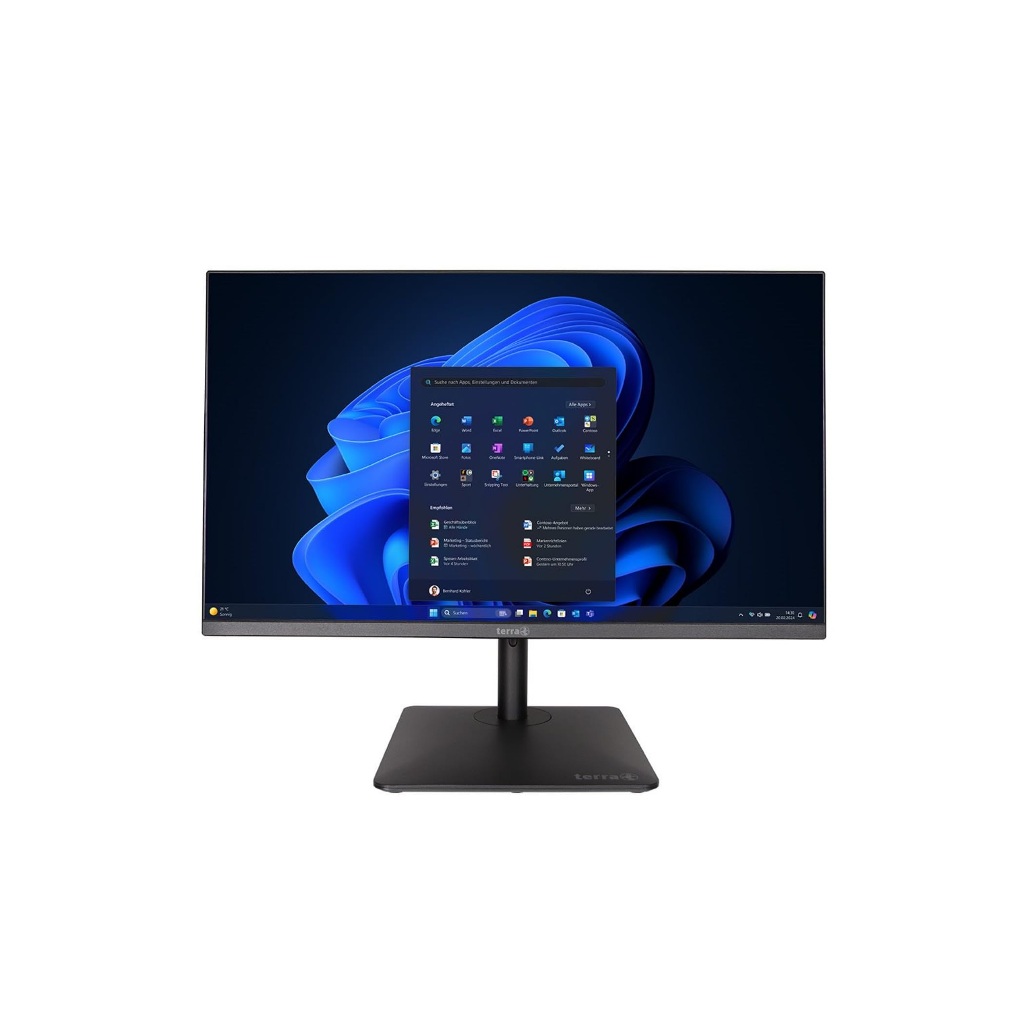 Terra All-in-One-PC 2401HA V2 GREENLINE – Intel Core 5 120U – 16GB RAM – 500GB SSD – 23,8" Full HD – HDMI – USB-C – USB 3.2 Gen2 – Intel UHD
