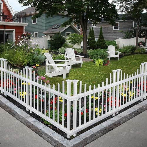 2.5ft H x 3.5ft W (2 Panels) No Dig Zippity Washington Fence Kit, White Vinyl Picket Panels, Easy DIY Decorative Garden Border for Yard, Patio, or Deck, Temporary Outdoor Edging, ZP19048 by Zippity Outdoor Products - Used condition - US$54.86