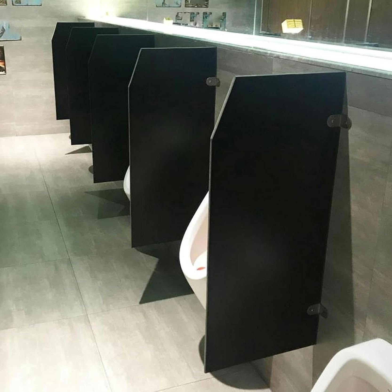 Cloison de séparation pour urinoir noir panneau de toilette publique