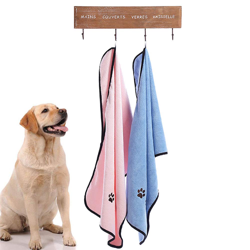 Serviette pour Animaux, Serviette de Bain pour Chien Soft Touch Super Absorbant Cat Séchage Serviette en Microfibre Patte Imprimée