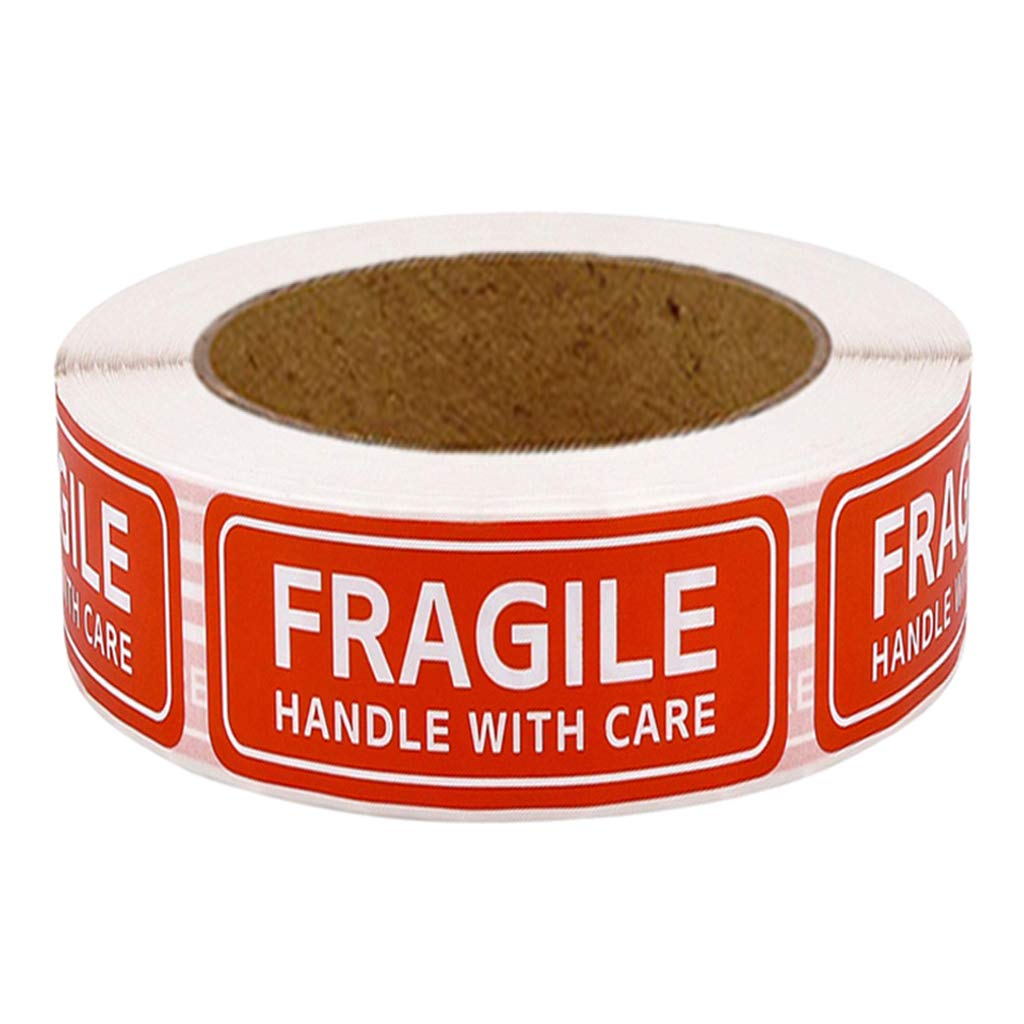YANGLY 150/500X Fragile Handle with Care Warning Stickers Decoration Sealing Sticky Labels Stationery for Small Business Store