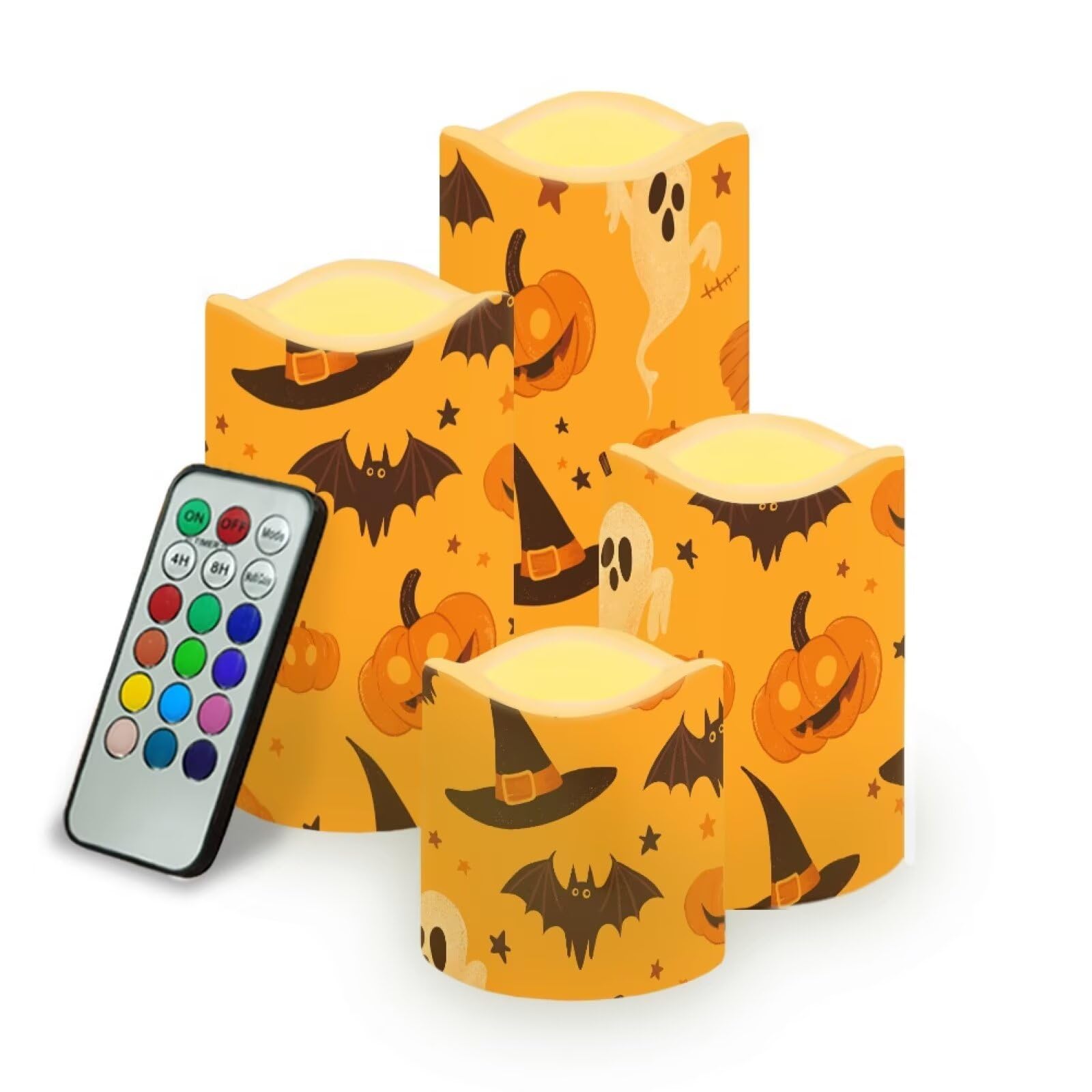 Pumpkin Flameless Battery Operated Lamp with Remote Control