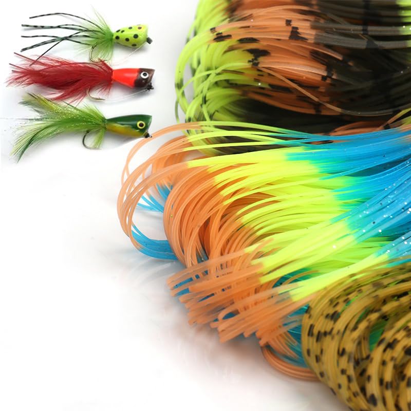 1 pieza falda de silicona colorida para señuelos de pesca miniatura 4