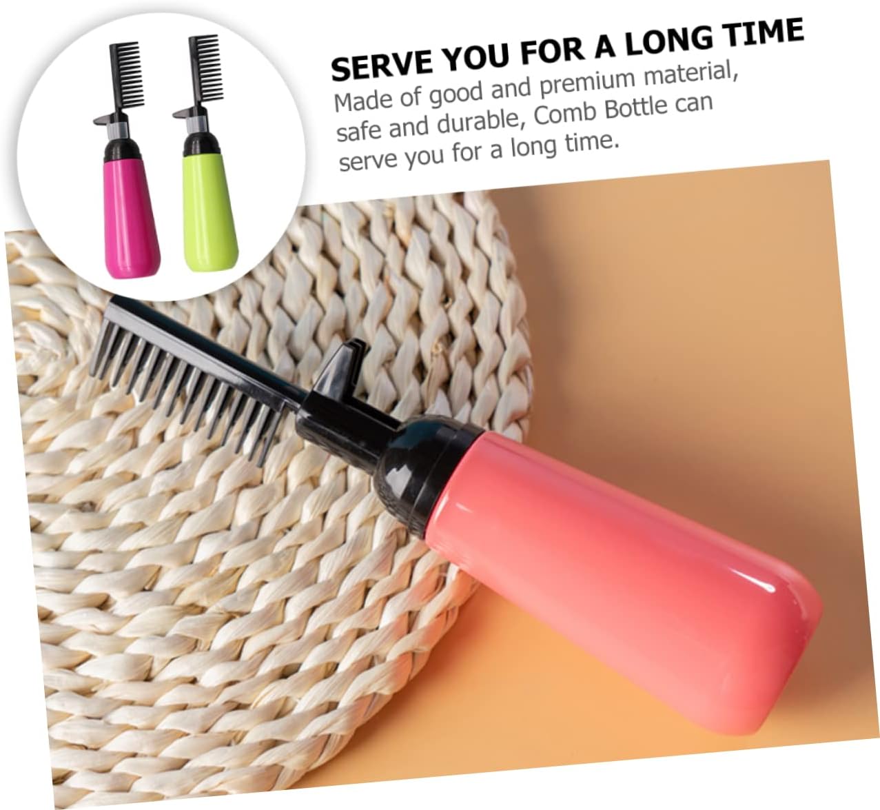 2pcs Hair Dye Applicator Bottles with Comb Detachable Coloring Bottles for Barbershop and Home Use Random Colors Hairdressing Dyeing and Perming