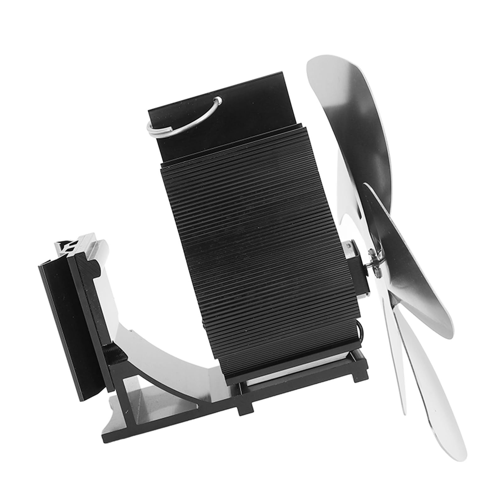 Fdit Ventilatore Termico per Stufa a Legna 5 Pale Design Ecologico (SILVER)