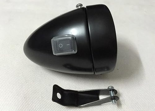 Miniatura 6 de Brillante 6 LED de metal Shell luz delantera para bicicleta faro retro bicicleta cabeza lámpara clásica vintage noche seguridad ciclismo niebla faro