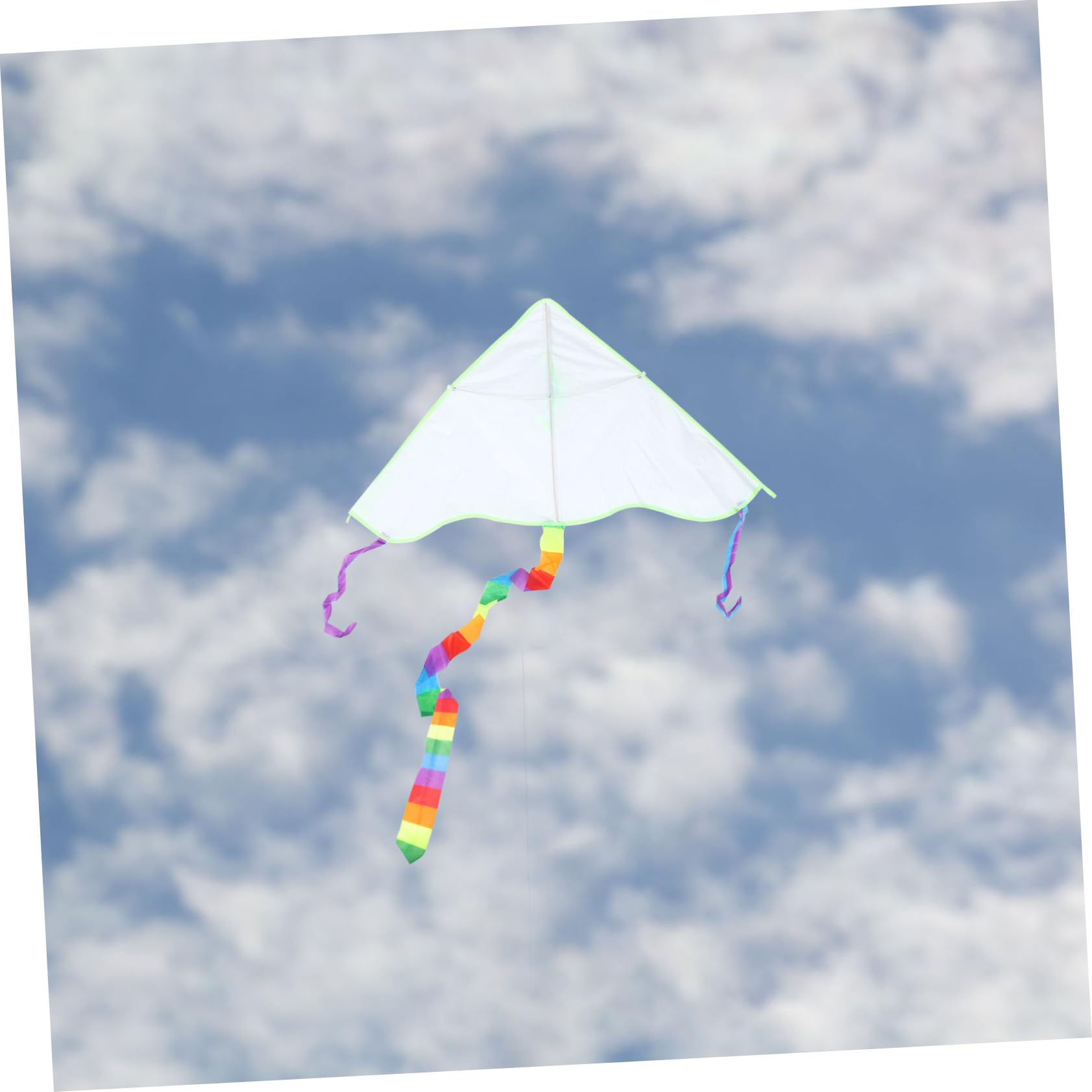 Toddmomy 2pcs Hanging Wind Spinner Rainbow Kite Tail Flat Ribbon Kite Tail Connector Rainbow Ribbon