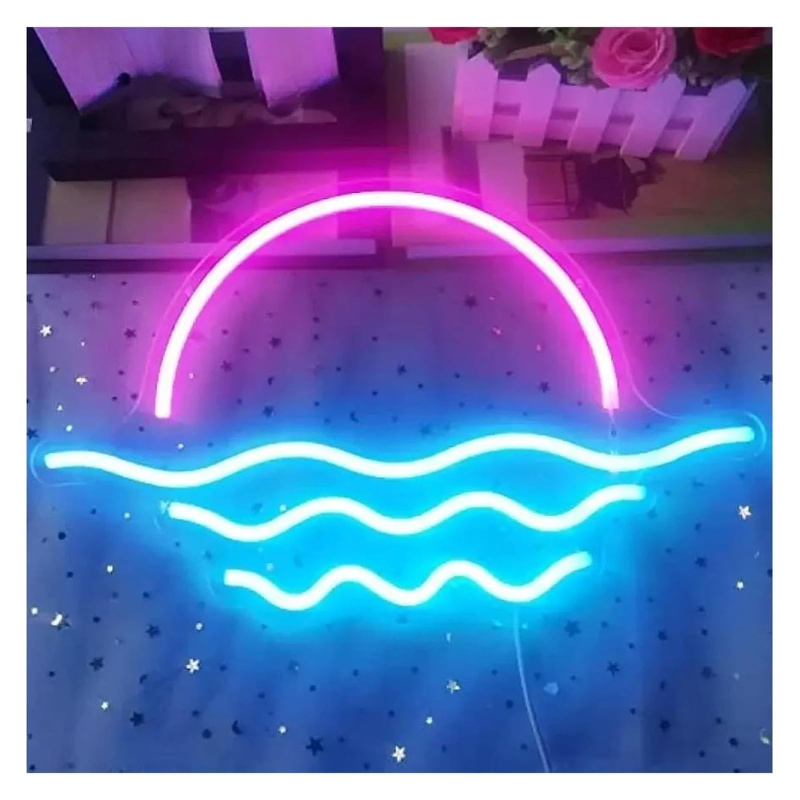 lampe au néon Décoration lumineuse néon pour enseigne (lever et coucher du soleil) intensité variable pour magasin salle
