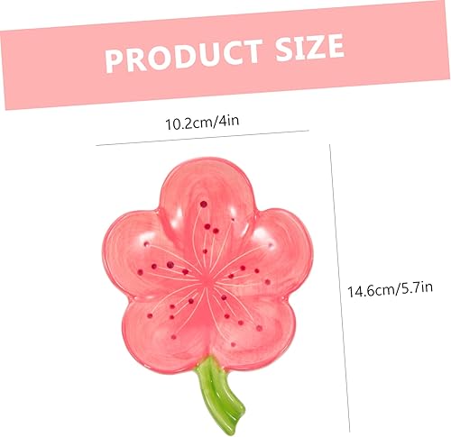 Miniatura 5 de P Soporte de drenaje de cerámica Caja de flores Portatarjetas de jabón portátil Bandeja de jabón encantadora para baño Cocina