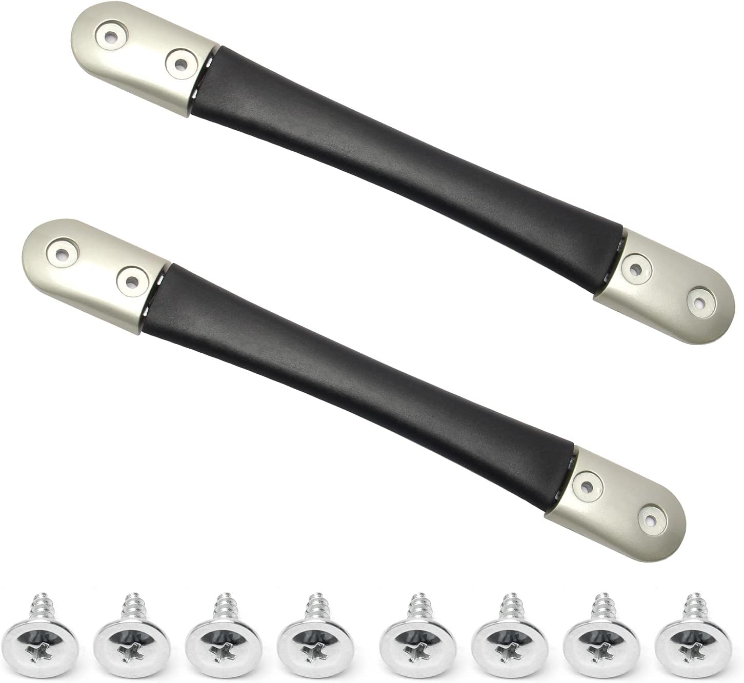 Luggage Handle Strap,Pull Strap,2Pcs Plastic Pull Handle Side Holder for Luggage Trunk Suitcase Black RB-015B 211x25x20mm