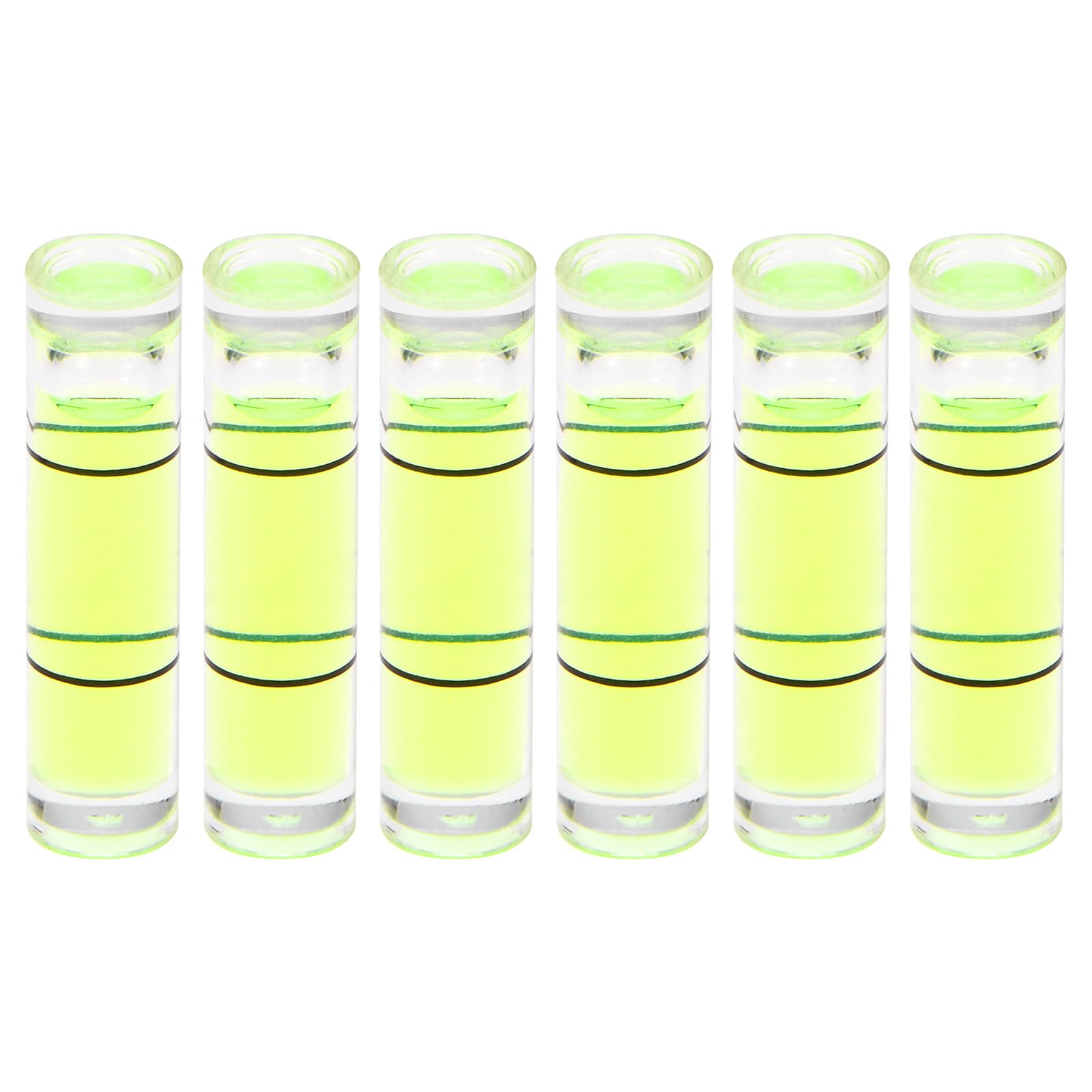 Mini Bubble Levels - 6 Pack PMMA Spirit Vials -25