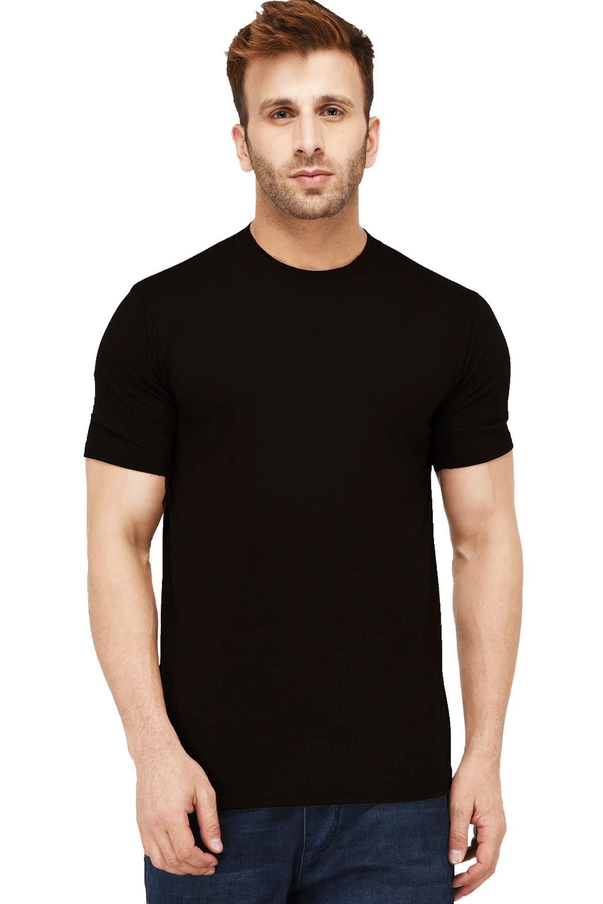 Buy New Trends Collection Men's Regular Fit T-Shirt Black - Image 1
