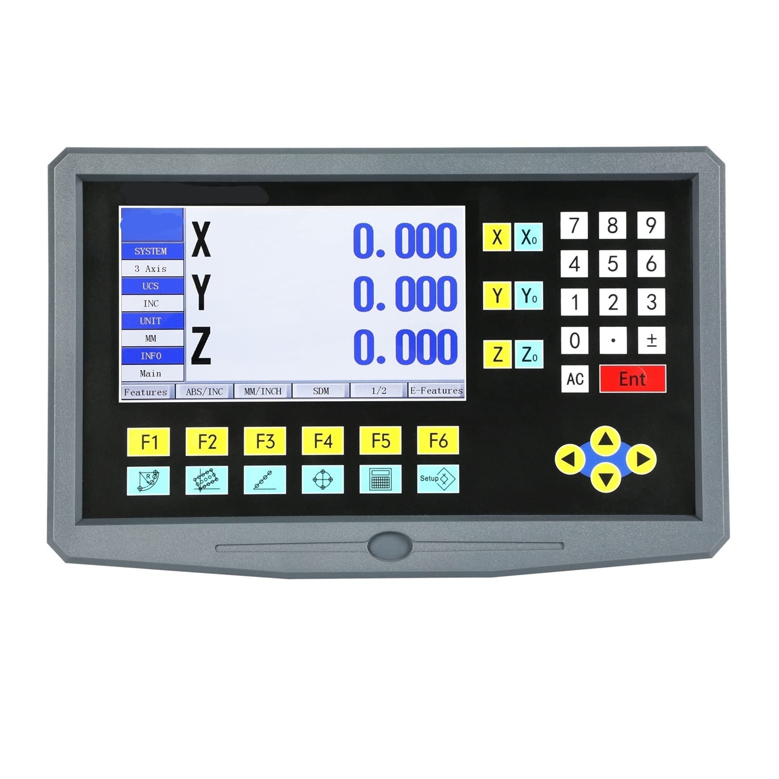 DISIROU Linear Scale Encoder, HS800-3 Multilingual 3 Axis Milling Lathe Digital Readout AC110/220 for Linear Scale Displacement for Lathe Milling