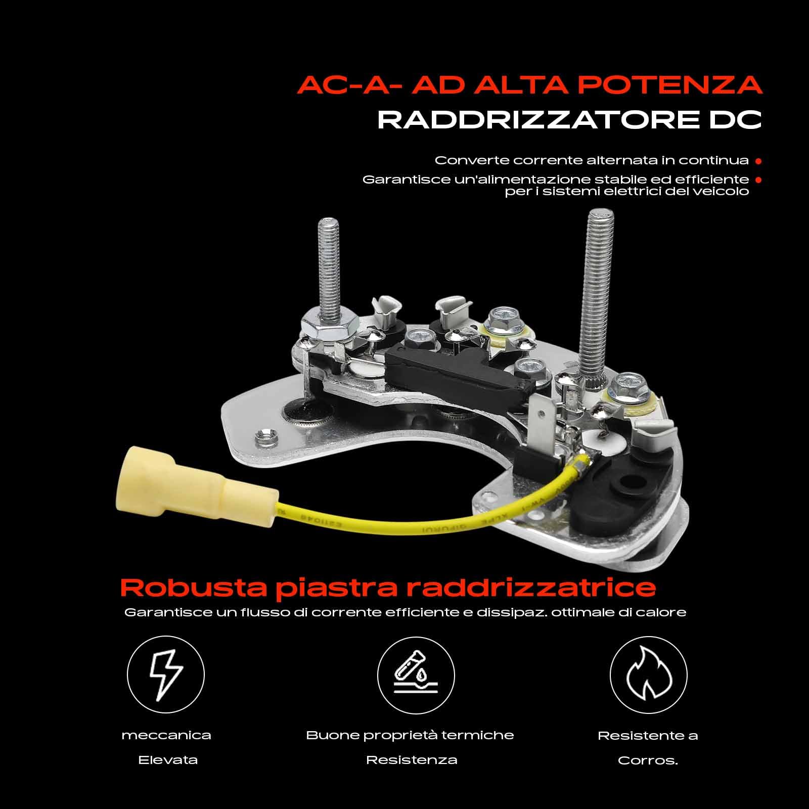 Frankberg Raddrizzatore per alternatore 12V 115mm 132718 | Compatibile con: Autobus di linea E, Pianale/telaio Transit E, Scatola di transito E