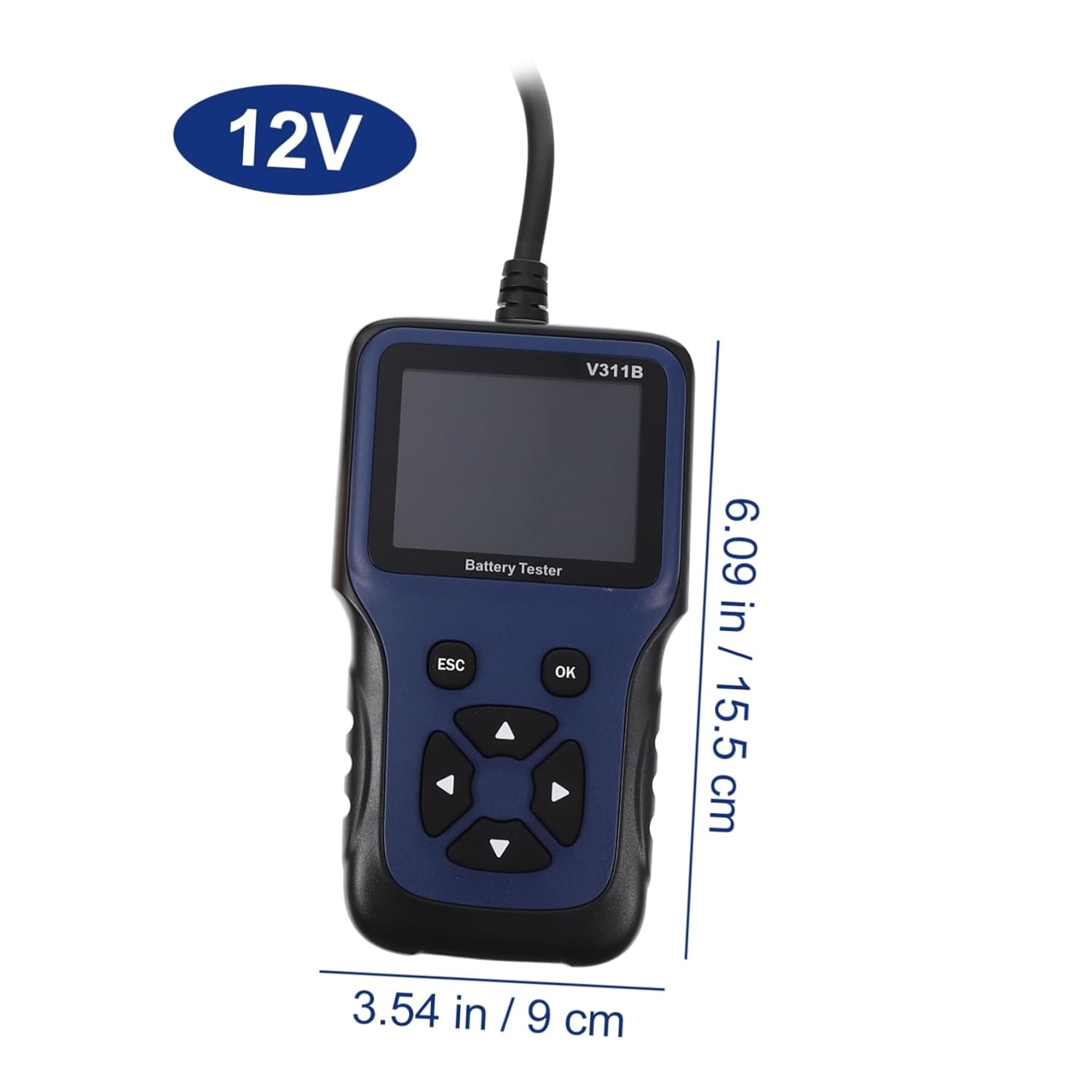GARVALON 12v Car Battery Tester Compact Automotive Battery Analyzer for Accurate Testing for Garage