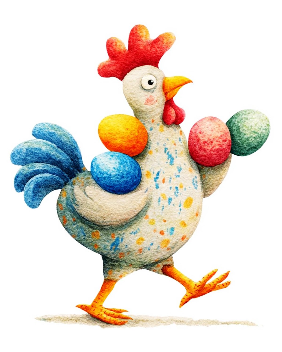 Liubaishi Multicolour Paint By Numbers For Adults, Easter Egg Rooster, 16X20 Inch Acrylic Canvas Painting Kit With Brushes And Paints