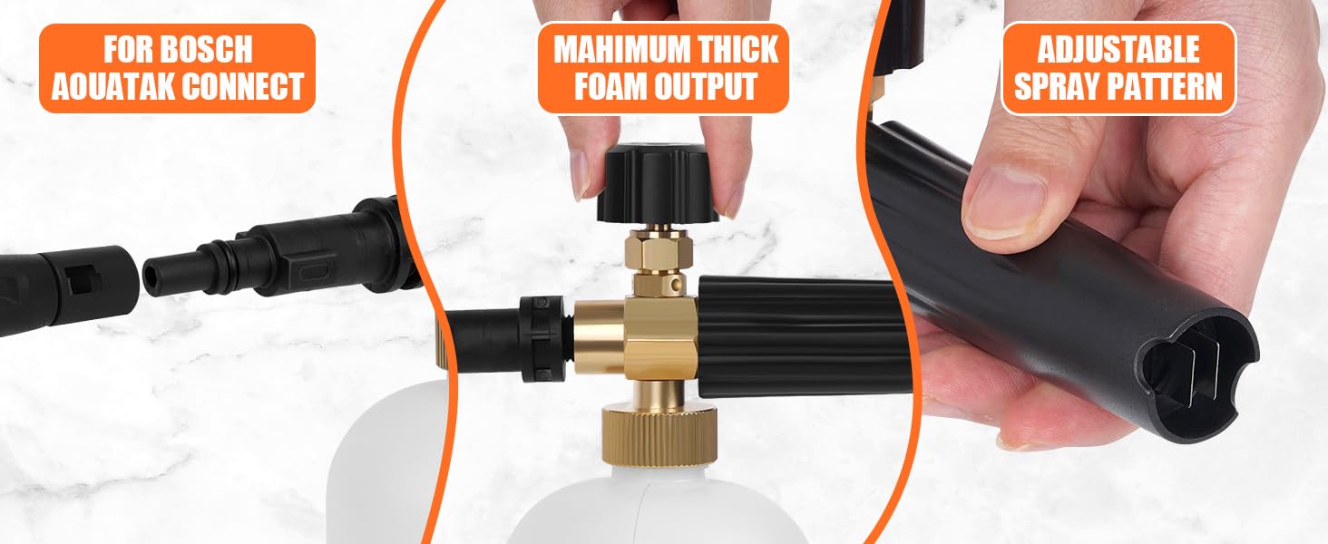 Stone Banks à Mousse, Lance à Mousse De Neige Réglable 1 L Distributeur