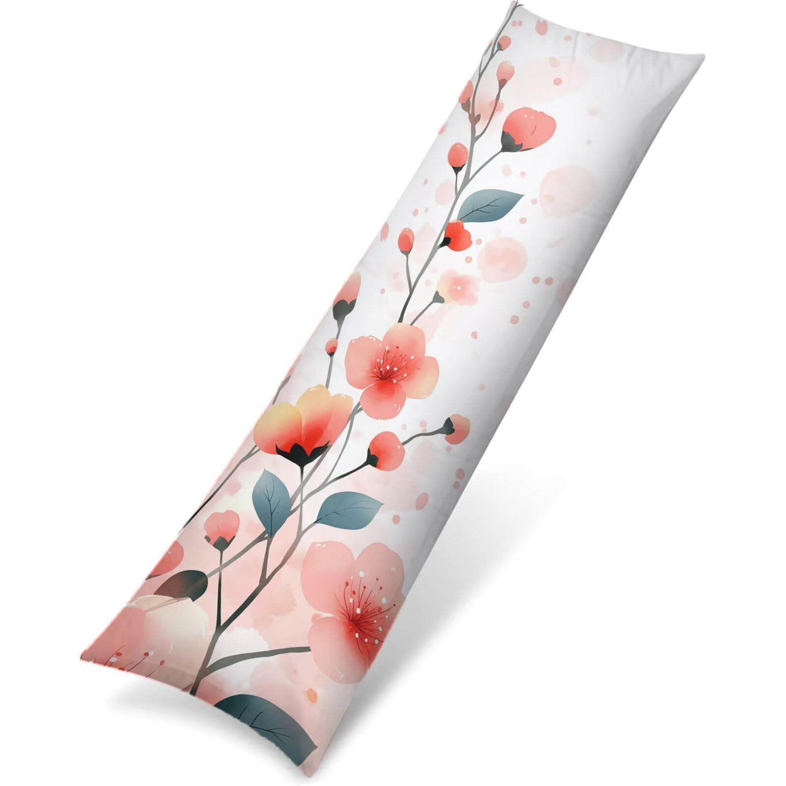 Poszewki na poduszki do łóżka 60 x 180 cm poszewki na poduszki różowe poszewki na poduszki łóżko turkusowe aksamitne poszewki na poduszki na sofę, miękki nadruk dwustronna poszewka na poduszkę z