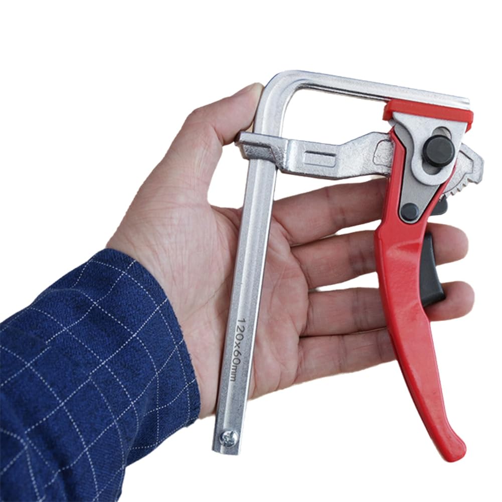 Littimoon Quick Ratchet Track Clamps Woodworking Track Clamps for Sanding, Cutting Ratchet Track Clamp 120x60mm