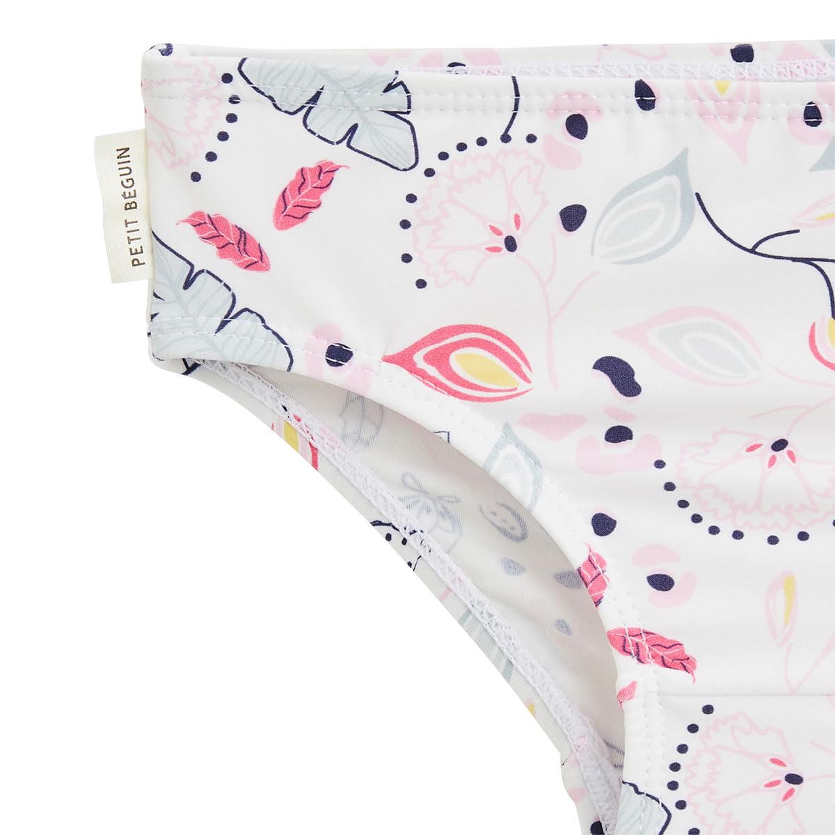 Petit Béguin - Maillot de Bain bébé 2 pièces t-Shirt de Protection UV & Culotte Ciao Milano