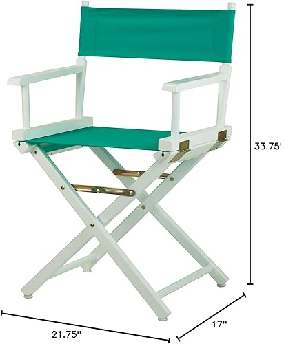 Miniatura 287 de Silla de Director de 18" Marco Blanco Lona Rosa