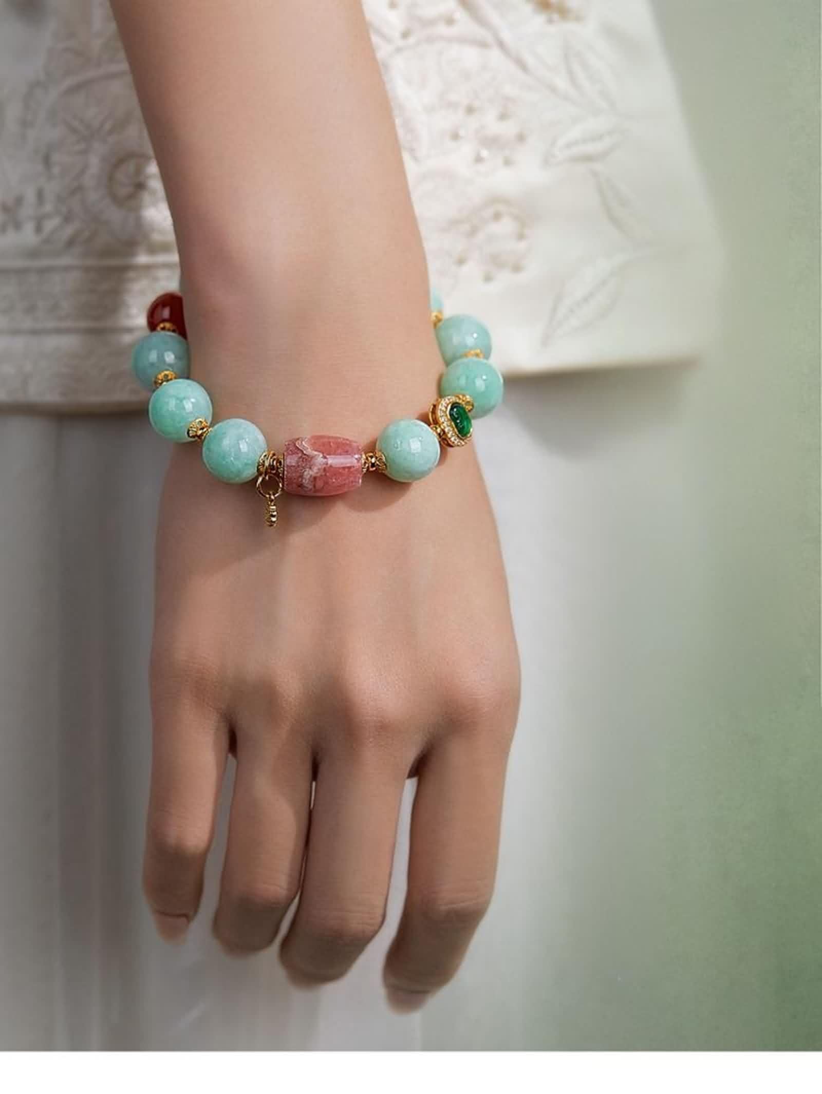 Bracelets pour femme en or jaune 9 K/14 K/18 carats, jadéite 12-13 mm Bracelets ronds en or véritable Bijoux pour femmes Au750/585/375 Or