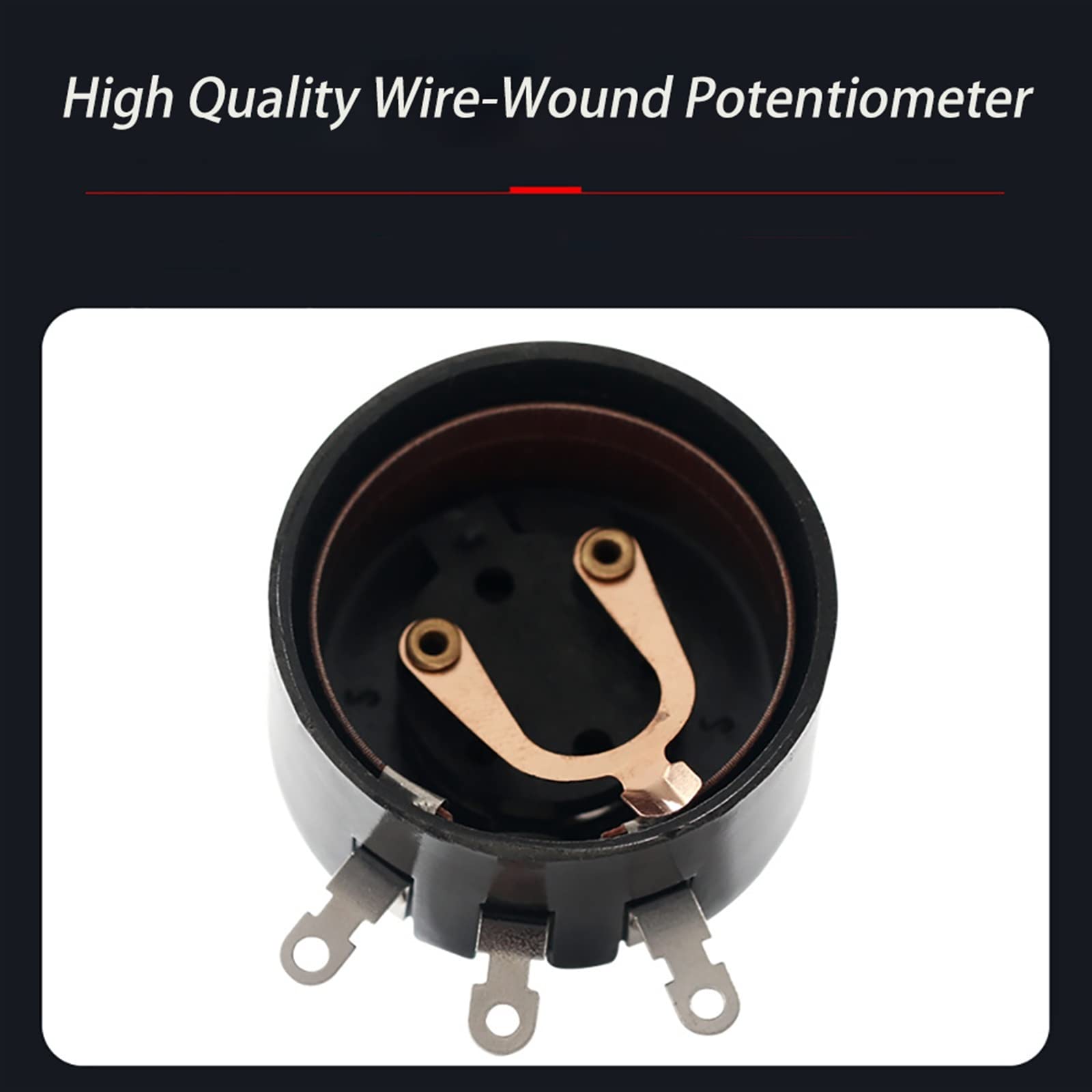 Accesorios de Bricolaje 2 uds WX112 3W potenciómetro bobinado Resistencia Variable Universal de Giro único 100-47K Ohm 3 Pines Kit de potenciómetros de Eje DIY (Size : 1K Ohm)