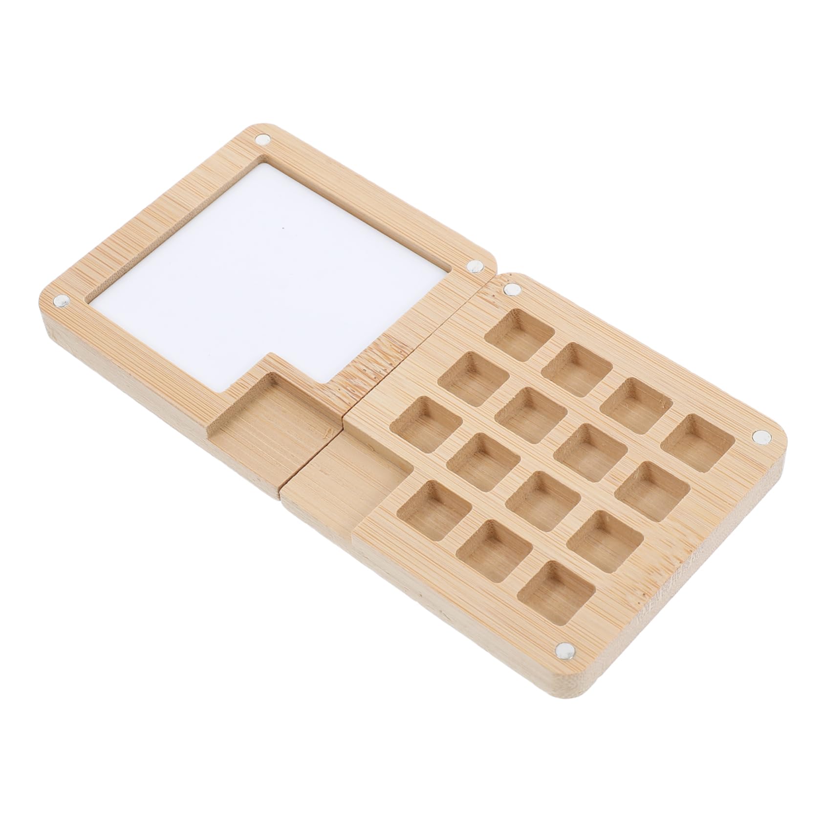 OSALADI 15 Portable Watercolor Mixing Tray Color Grid Paint Box for Travel Durable Palette for Artists Compact Design for Outdoor Sketching Indoor Painting