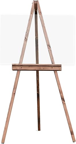 Wooden Easel - Wedding Sign Stand - Floor Easel For Welcome Sign - Large Art Display - Event Signage Holder (68" tall)