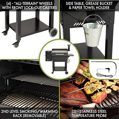Miniatura 2 de Cuisinart CPG-700 Parrilla y ahumador, 52 x 24.5 x 49.3 pulgadas, parrilla de pellets de madera de lujo y ahumador