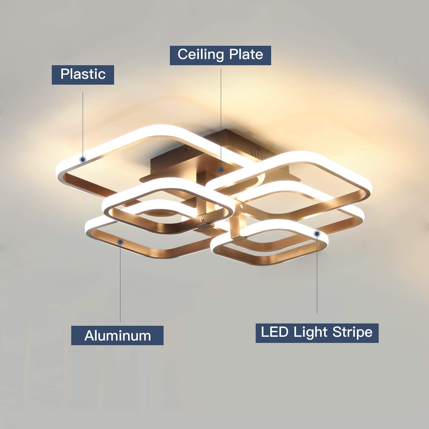 Get Popular Offer IKK Modern LED Ceiling Light Fixture, 6 Heads Dimmable with Remote Control Ceiling Lamp, lamparas de techo modernas Ceiling Lighting for Bedroom Living Dining Room Foyer 3000-8000 K/Coffee Promo Discount Up To 70% Off IKK Modern LED Ceiling Light Fixture, 6 Heads Dimmable with Remote Control Ceiling Lamp, lamparas de techo modernas Ceiling Lighting for Bedroom Living Dining Room Foyer 3000-8000 K/Coffee