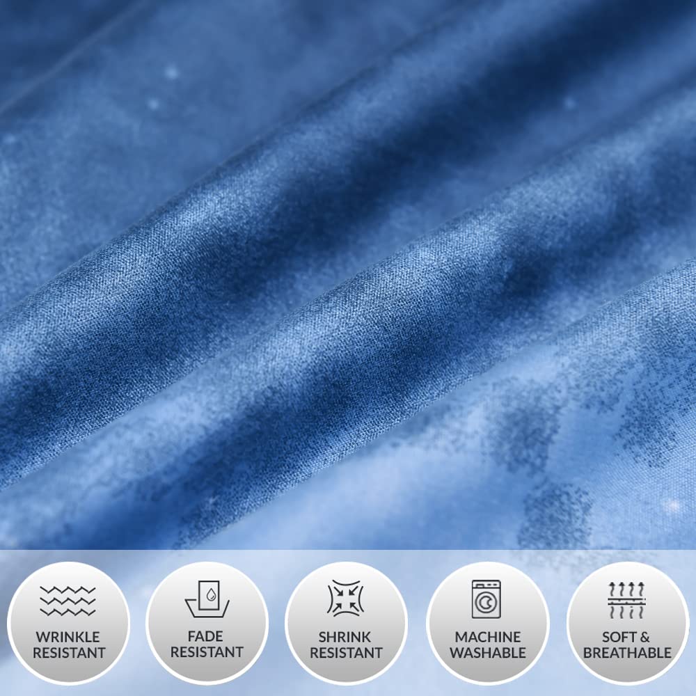 Set Copripiumino 3D Galaxy Print, 1 Copripiumone + 2 Federa,Copripiumino con Motivo Cielo Stellato, Set da Letto in Microfibra, Copripiumino Stampato per Adulti E Bambini (Supek King 260X229cm)