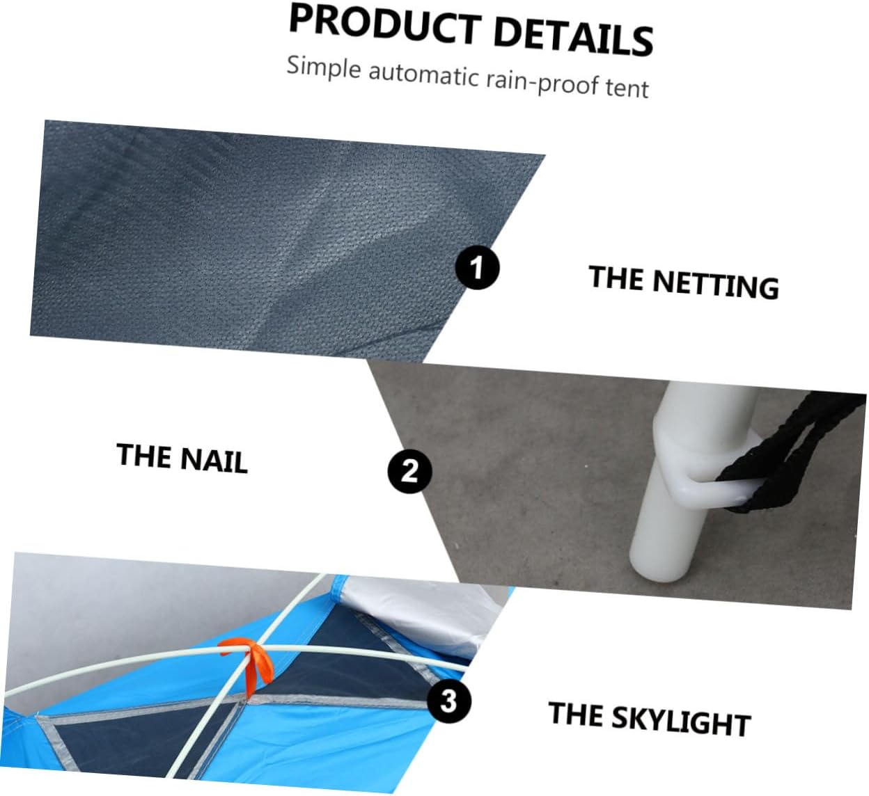SUPVOX Portable Rainproof Beach Tent for People Lightweight Outdoor Canopy Shelter Easy Setup for Camping Fishing Hiking and Outdoor Activities