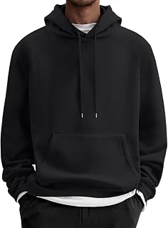 COOFANDY Men's Fleece Hoodie - Soft 280GSM Pullover Sweatshirt with Drawstring