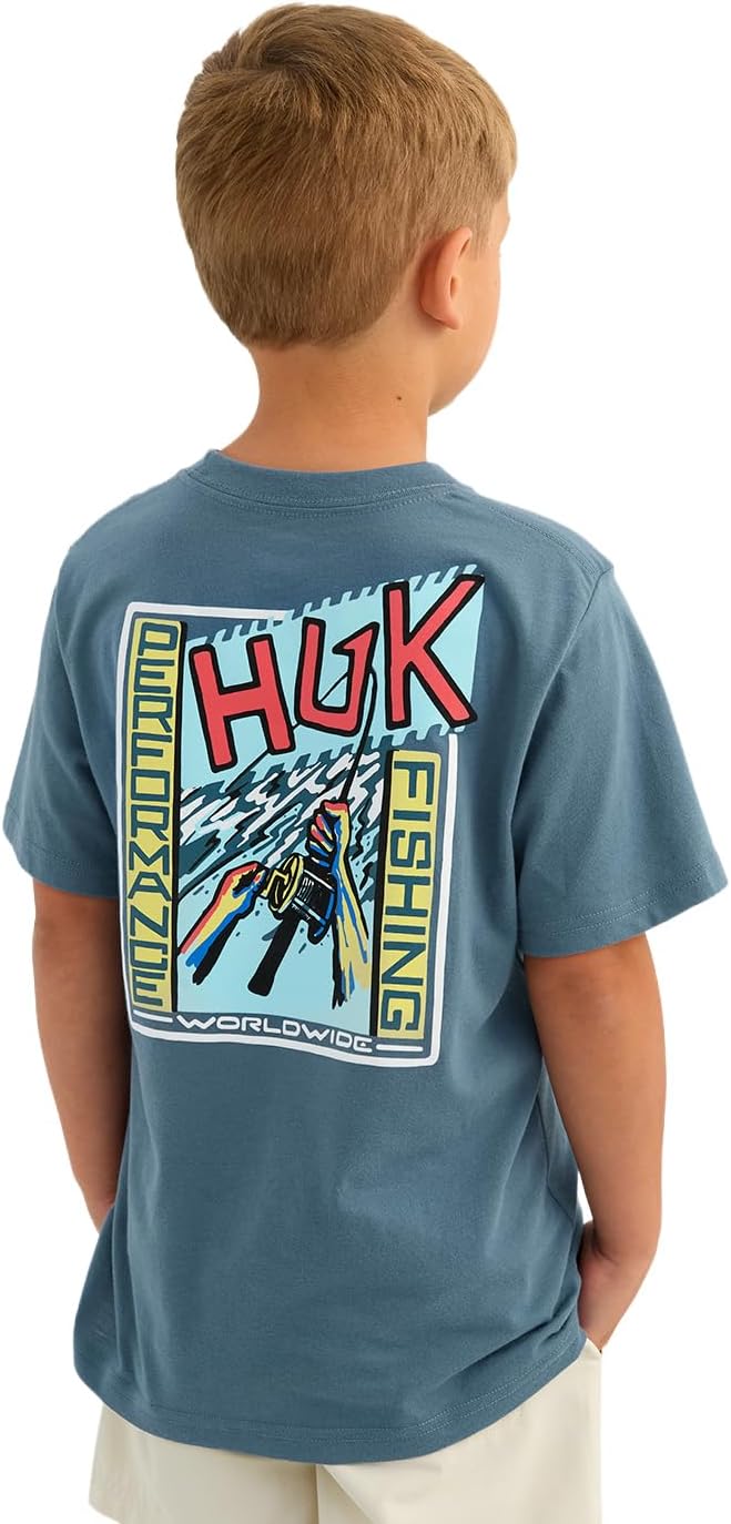 HUK Boys Short Sleeve Performance Tee, Fishing T-Shirt for Kids image 4